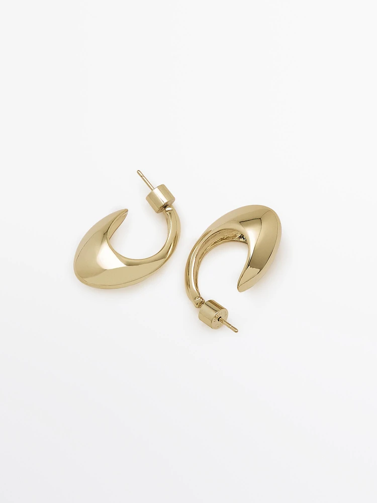 Boucles d’oreilles anneaux ovales