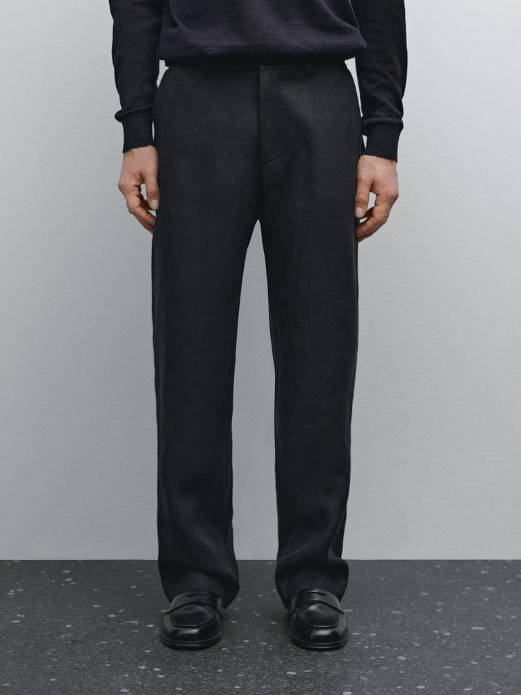 Lightweight 100% linen trousers