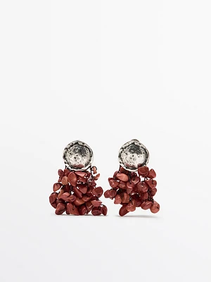 Stone earrings