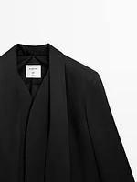 Blazer satiné avec foulard - STUDIO