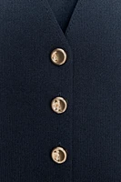 TOP GILET EN MAILLE UNI