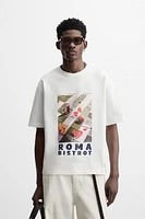 CONTRAST PRINT T-SHIRT