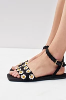 CROCHET FLORAL SANDALS
