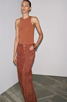 SLEEVELESS LINEN T-SHIRT