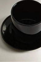 BOROSILICATE GLASS MUG AND SAUCER