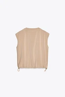 SHORT ELASTIC HEM VEST