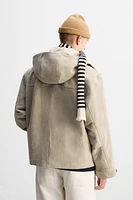 LIMITED EDITION SUEDE LEATHER HOODED JACKET
