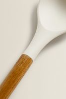SILICONE AND WOODEN SPOON