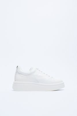 ATHLETIC LEATHER PLATFORM SNEAKERS