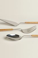 SERVING SPOON WITH WOOD-EFFECT HANDLE