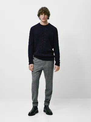 Jogger fit micro knit trousers