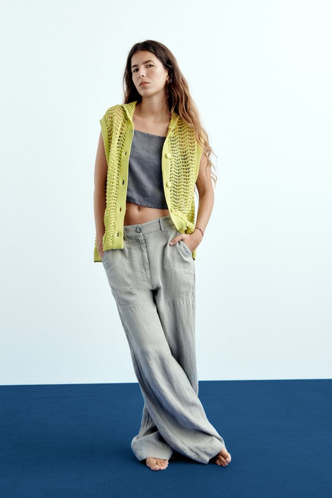 Zara TEXTURED KNIT VEST LIMITED EDITION 