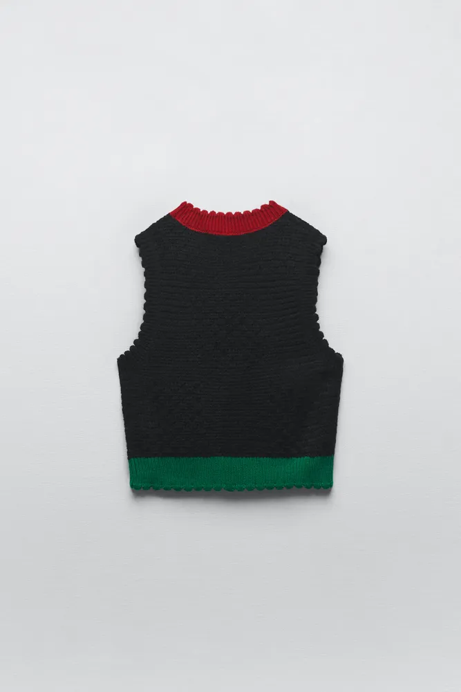 zara christmas vest