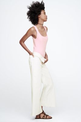 Zara WIDE STRAP STRETCH TOP | Metropolis at Metrotown