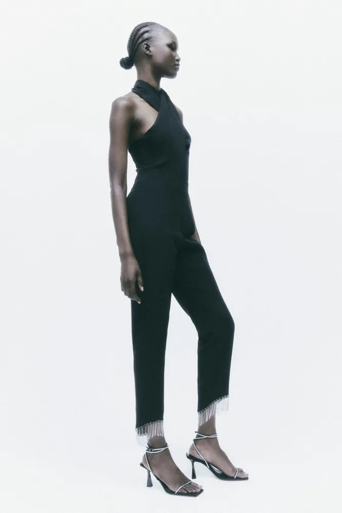 Zara, Pants & Jumpsuits, Zara Rhinestone Seamless Jumpsuit