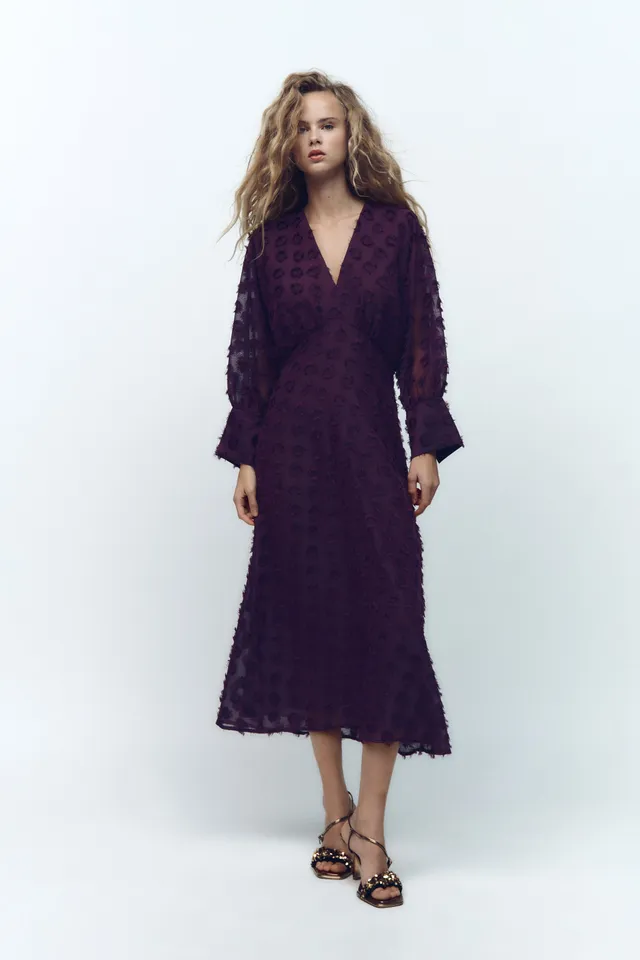 Compare DOTTED MESH MIDI DRESS | Mall of America
