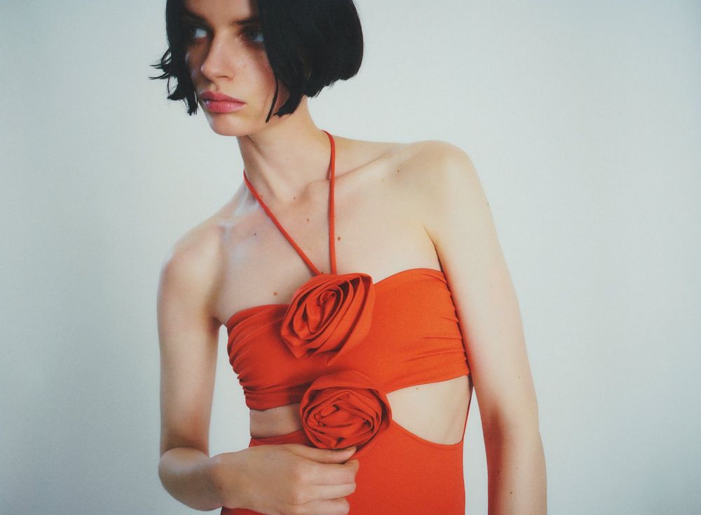 ZARA Accessories Floral Print Wide Sleeve Velvet Bodysuit Blogger Favorite  sz M Size M - $41 - From Morgan