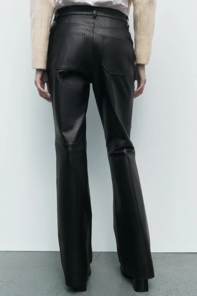 FLARED LEATHER TROUSERS - LIMITED EDITION - Black