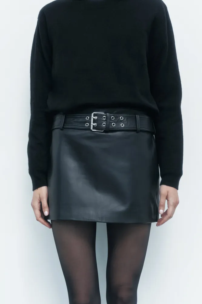 LEATHER MINI SKIRT LIMITED EDITION