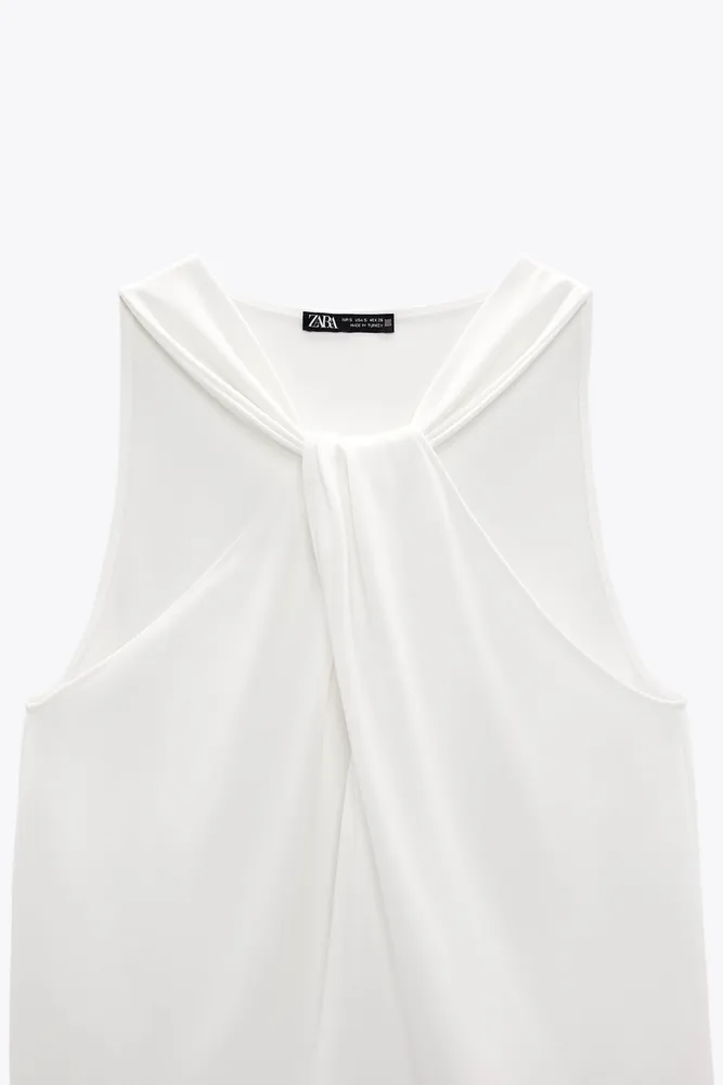 ZARA Halter Halter Tops & Blouses