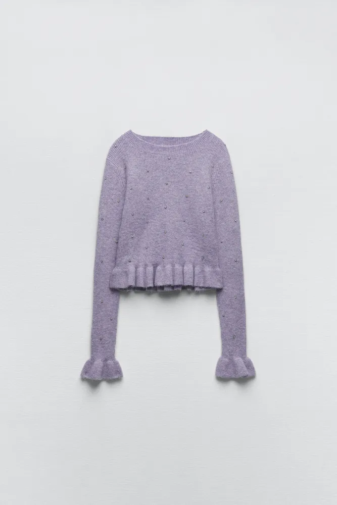 KNIT SWEATER WITH BEADING