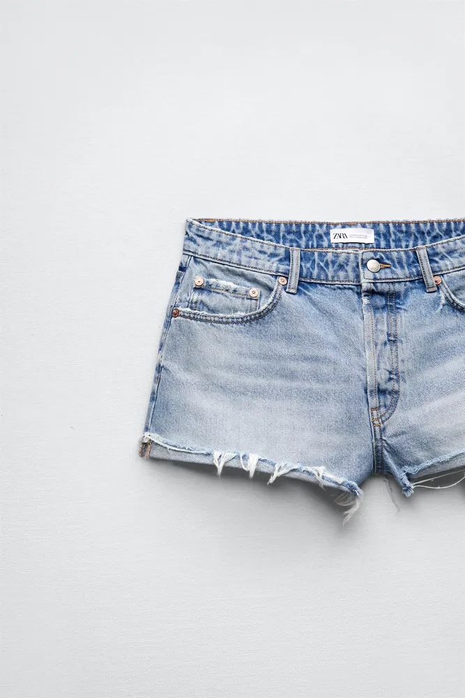 BNWT] ZARA Mid Rise Denim Short Pants (Medium Blue - EUR34), Women's  Fashion, Bottoms, Shorts on Carousell