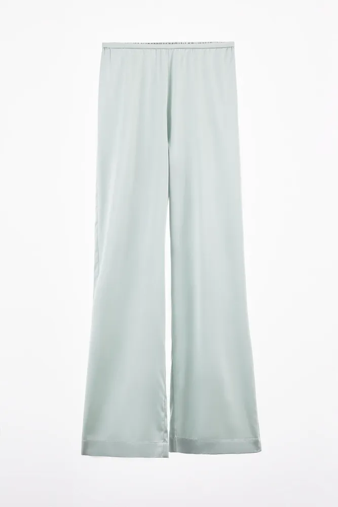 Zara, Pants & Jumpsuits, Zara Silky Nautical Wide Leg Pants Xs