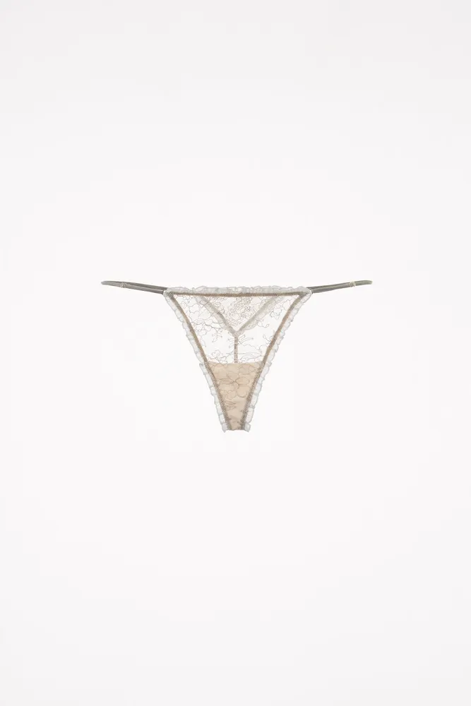 LEAVERS LACE THONG