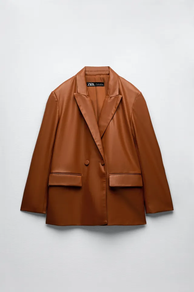 The Faux Leather Oversized Blazer From Zara Keeps Selling Out