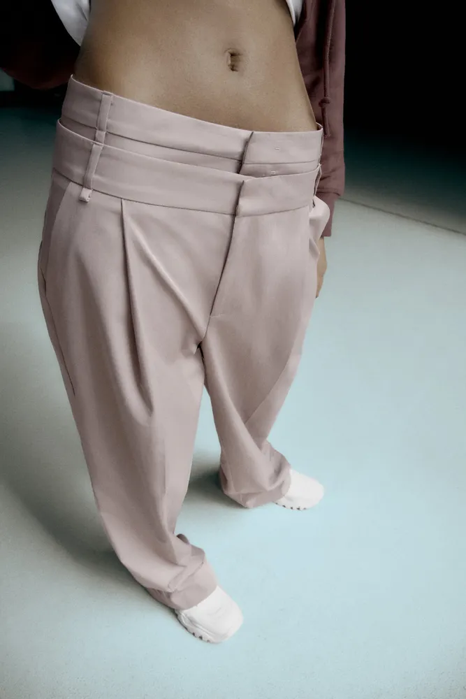 Zara DOUBLE WAIST PANTS