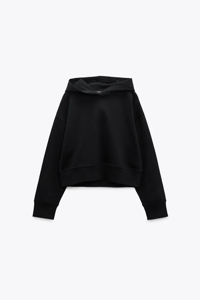HOODED RIB SWEATSHIRT