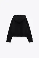 HOODED RIB SWEATSHIRT