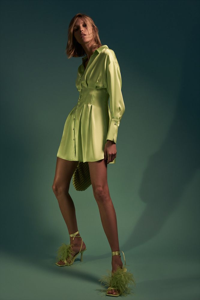 Zara SATIN EFFECT SHIRT DRESS | Quartier DIX30