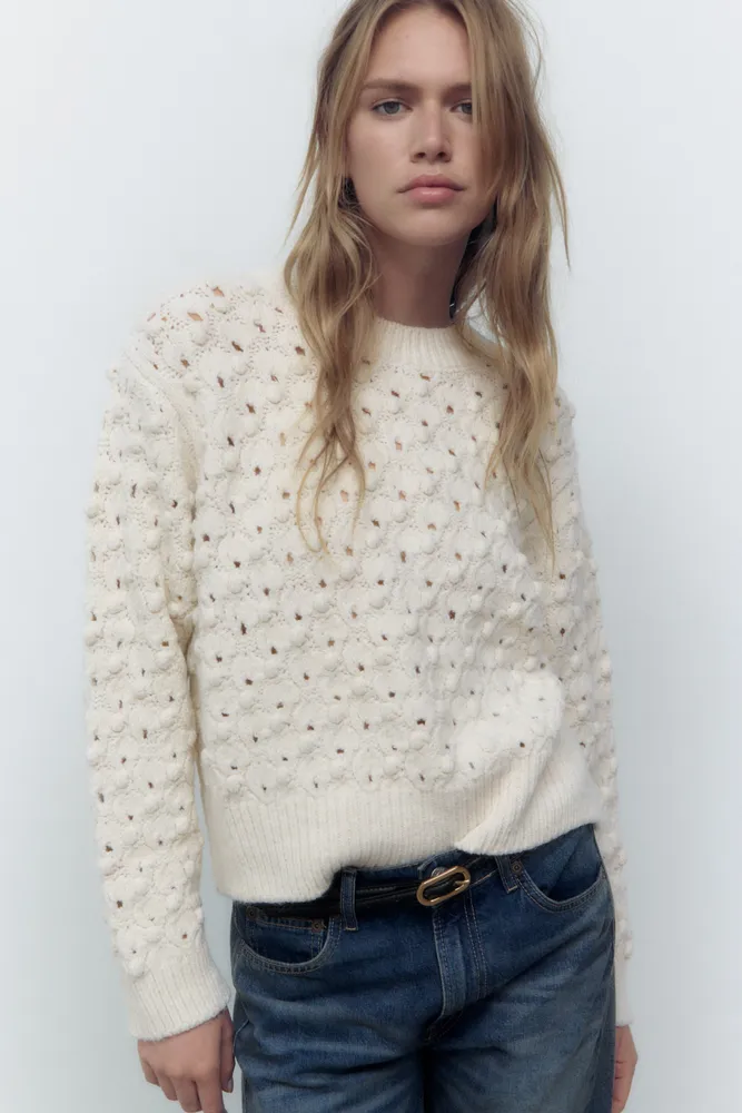 TEXTURED KNIT SWEATER
