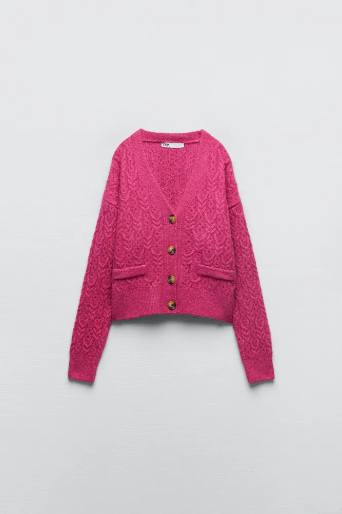 CABLE-KNIT JACKET