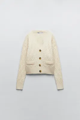 CABLE-KNIT JACKET