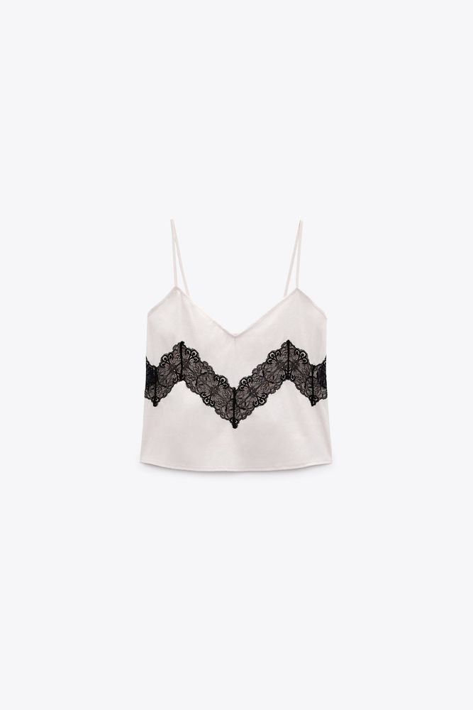 CAMISOLE WITH LACE TRIM