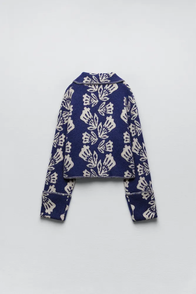 Zara Geometric Jacquard Sweater – Garmisland