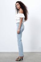 Z1975 HI-RISE STRAIGHT LEG JEANS WITH RIPS