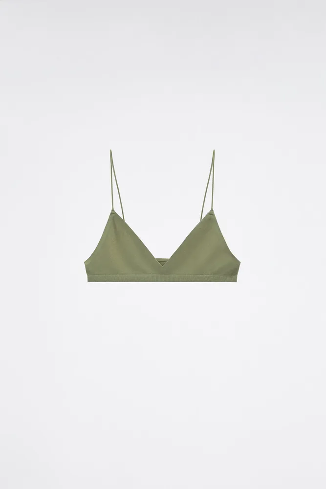 Zara SEAMLESS TRIANGLE BRALETTE