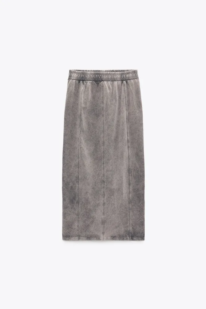 WASHED EFFECT SKIRT