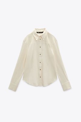 FITTED SHIRT WITH GOLD BUTTONS