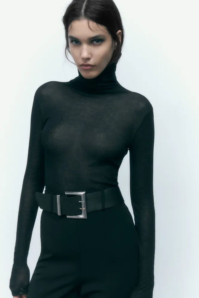 Zara Belted Pants in Black — UFO No More