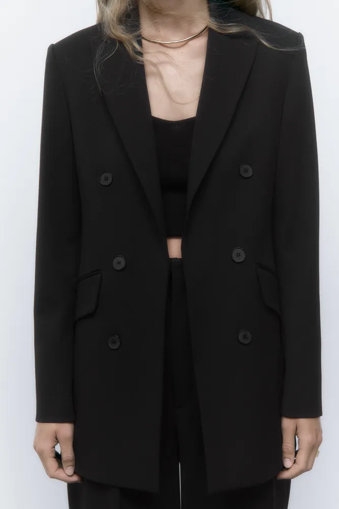 OPEN FRONT BLAZER WITH BUTTONS