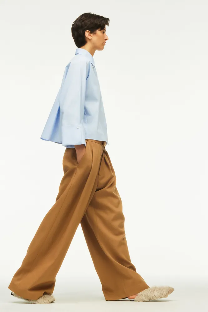 Zara PLEATED WOOL PANTS LIMITED EDITION