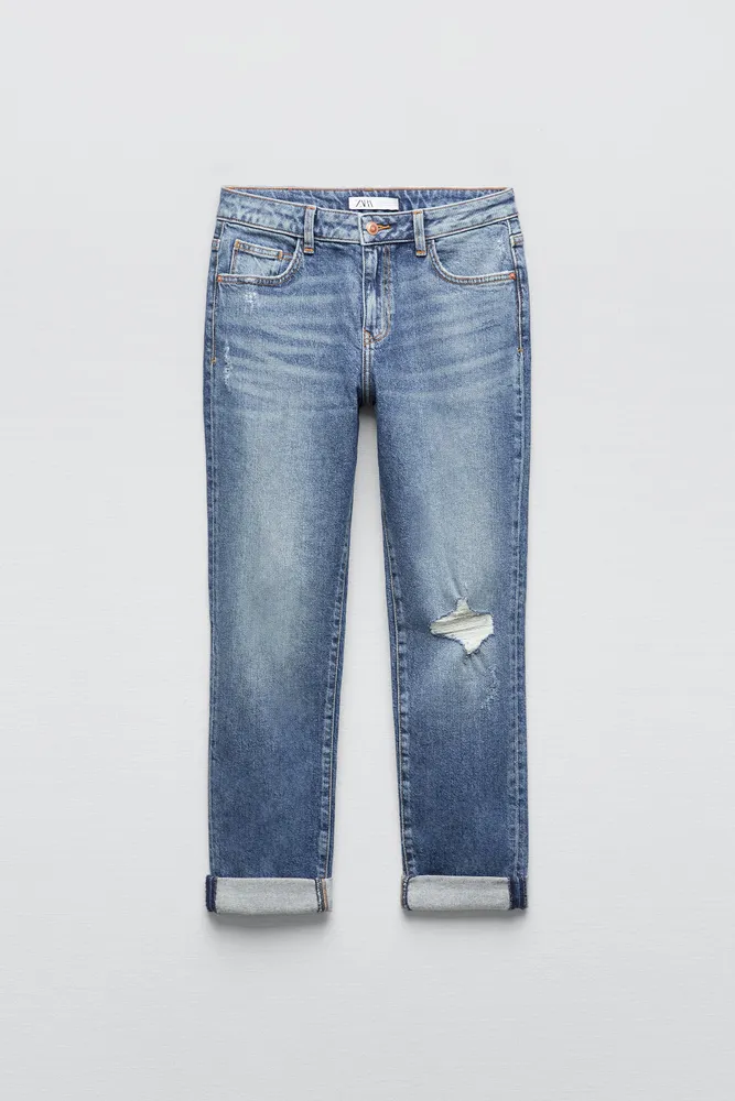 Z1975 RELAXED FIT RIPPED STRETCH JEANS