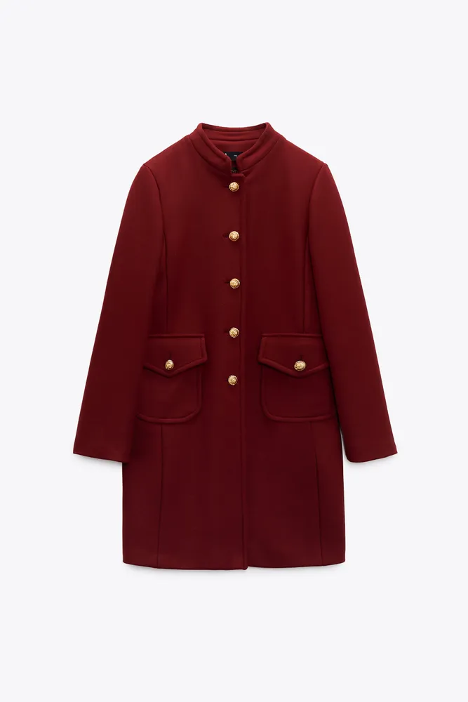 FITTED WOOL BLEND COAT