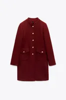 FITTED WOOL BLEND COAT