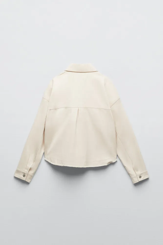 COTTON CROPPED OVERSHIRT