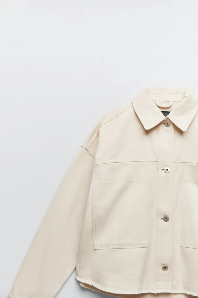 COTTON CROPPED OVERSHIRT